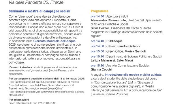 Venerd&igrave; 20 marzo 2026, ore 14:30